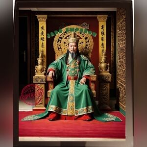 Jade Emperor In A Glass Front Frame 8x10 Picture AI wall